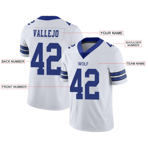 Custom D.Cowboys Stitched American Football Jerseys Personalize Birthday Gifts White Jersey - Image 2