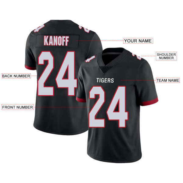 Custom A.Falcon Men's American Black Vapor Limited Stitched Football Jersey - Image 2