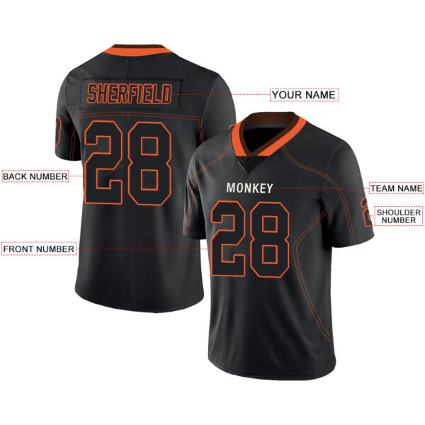 Custom C.Brown Stitched American Football Jerseys Personalize Birthday Gifts Black Jersey - Image 2