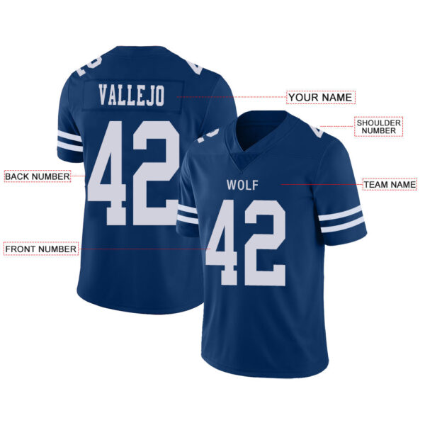 Custom D.Cowboys Stitched American Football Jerseys Personalize Birthday Gifts Blue Jersey - Image 3