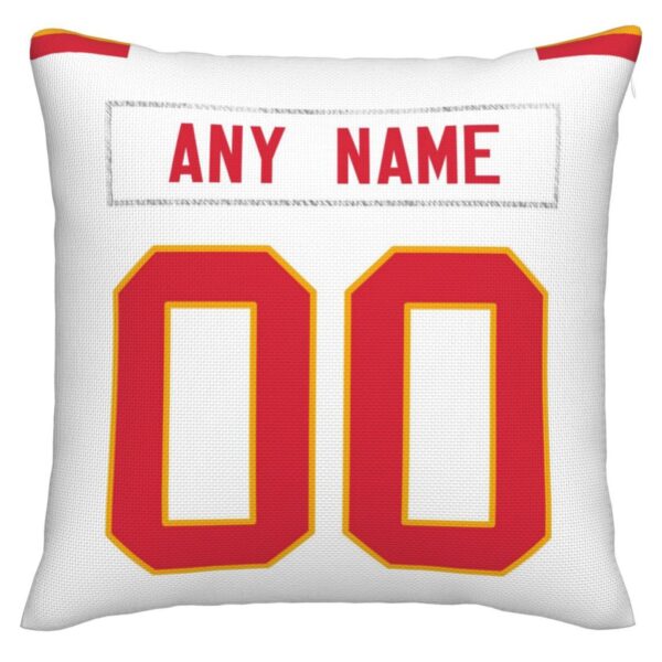 Custom KC.Chiefs Pillow Decorative Throw Pillow Case - Print Personalized Football Team Fans Name & Number Birthday Gift Football Pillows - Image 2