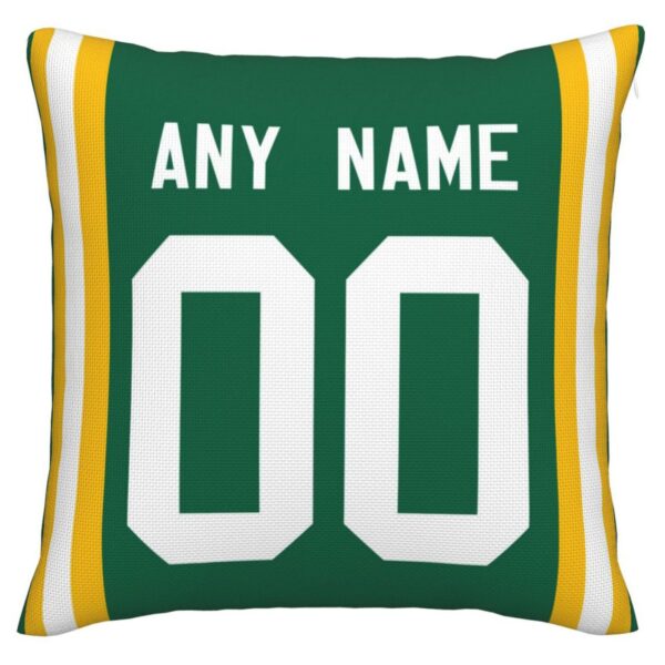 Custom GB.Packers Pillow Decorative Throw Pillow Case - Print Personalized Football Team Fans Name & Number Birthday Gift Football Pillows - Image 3