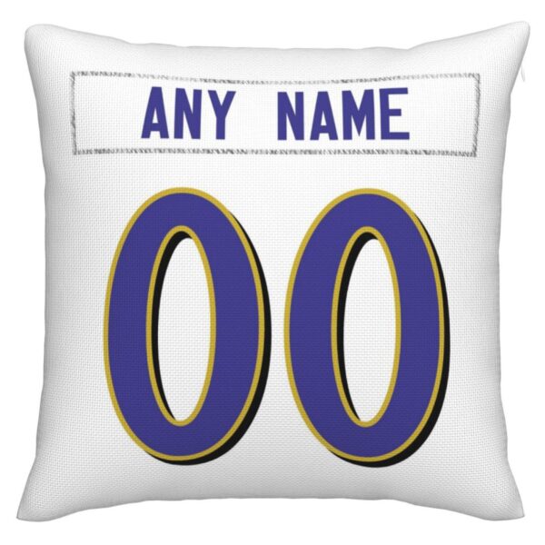 Custom B.Ravens Pillow Purple Football Team Decorative Throw Pillow Case Print Personalized Football Style Fans Letters & Number Birthday Gift Football Pillows - Image 3