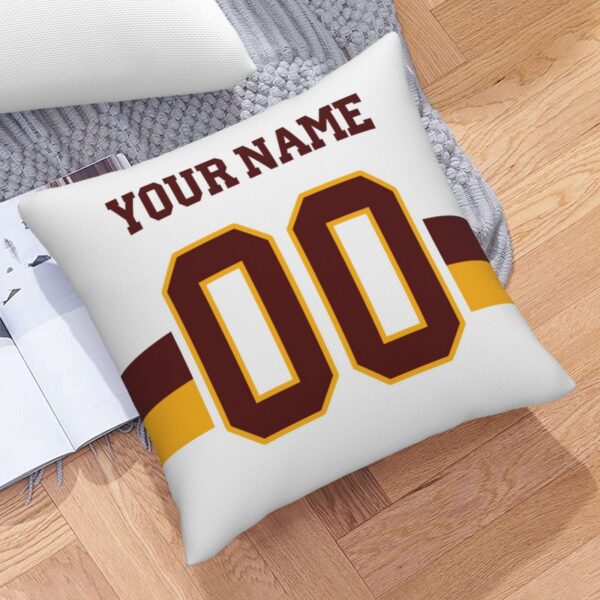 Custom W.Football Team White Decorative Throw Pillow Case - Print Personalized Football Team Fans Name & Number Birthday Gift - Image 7