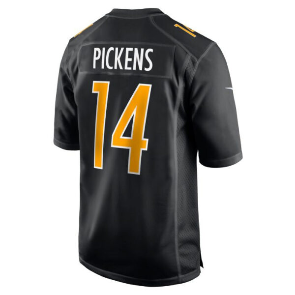 P.Steelers #14 George Pickens Replica Carbon Black Stitched American Football Jerseys