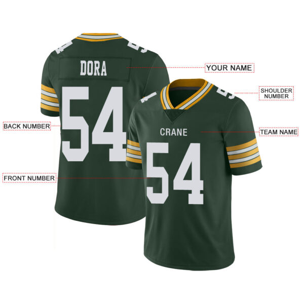 Custom GB.Packers Stitched American Football Jerseys Personalize Birthday Gifts Green Jersey - Image 2