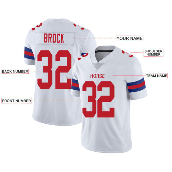 Custom NE.Patriots Stitched American Football Jerseys Personalize Birthday Gifts White Jersey - Image 2