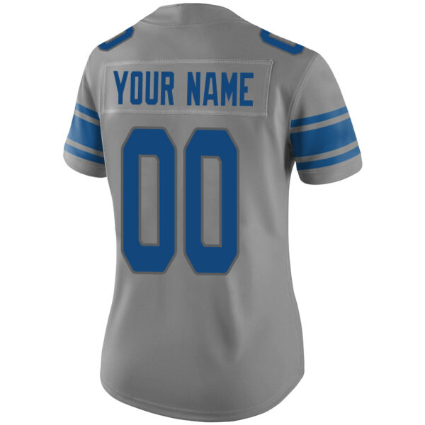 Custom D.Lions Stitched American Football Jerseys Personalize Birthday Gifts Grey Jersey - Image 2