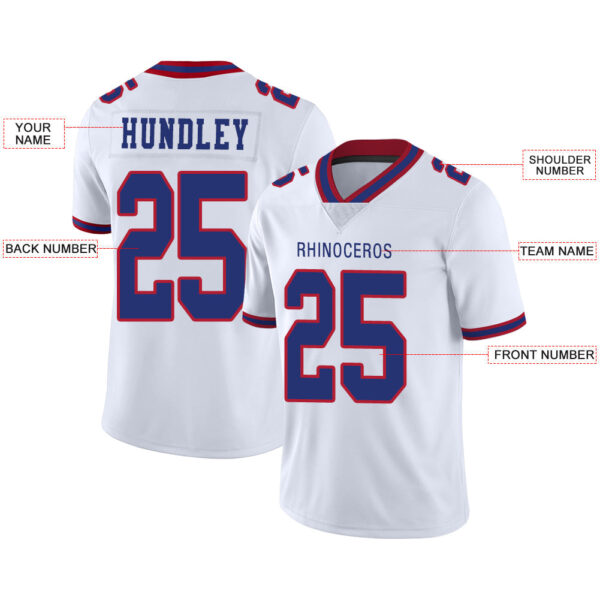 Custom B.Bills Stitched American Football Jerseys Personalize Birthday Gifts White Jersey - Image 2