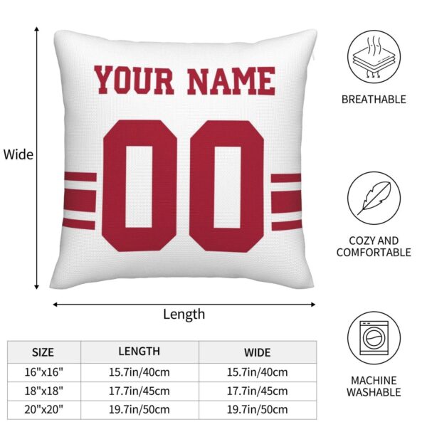 Custom NY.Giants Pillow Decorative Throw Pillow Case - Print Personalized Football Team Fans Name & Number Birthday Gift Football Pillows - Image 4