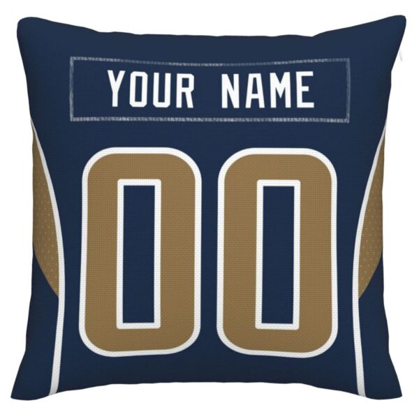 Custom LA.Rams Pillow Decorative Throw Pillow Case - Print Personalized Football Team Fans Name & Number Birthday Gift Football Pillows - Image 3