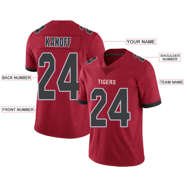 Custom A.Falcon Stitched American Football Jerseys Personalize Birthday Gifts Red Jersey - Image 2