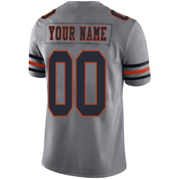 Custom C.Bear Stitched American Football Jerseys Personalize Birthday Gifts Grey Jersey - Image 3