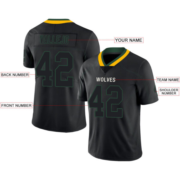 Custom GB.Packers Stitched American Football Jerseys Personalize Birthday Gifts Black Jersey - Image 2