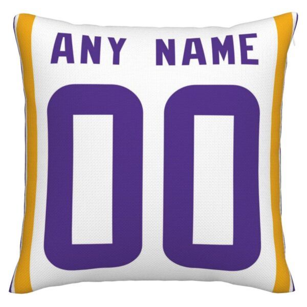 Custom MN.Vikings Pillow Decorative Throw Pillow Case - Print Personalized Football Team Fans Name & Number Birthday Gift Football Pillows - Image 2