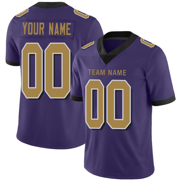 Custom B.Raven Stitched American Football Jerseys Personalize Birthday Gifts Purple Jersey