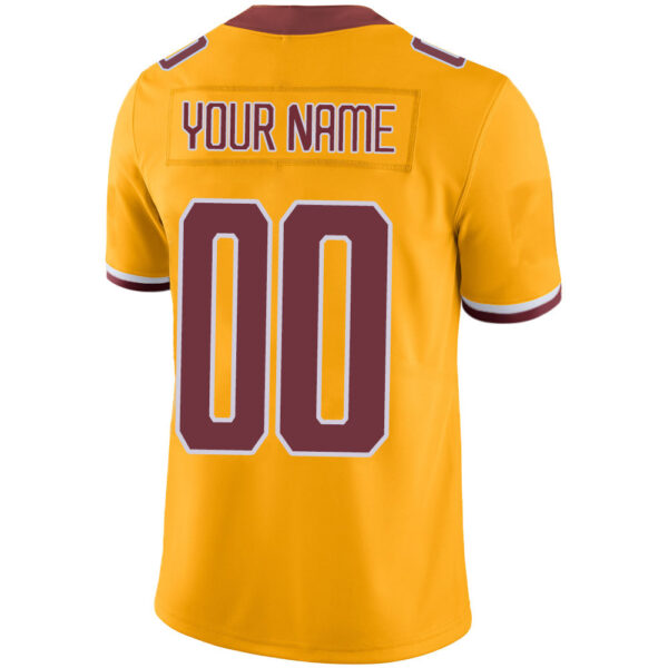 Custom W.Football Team Stitched American Football Jerseys Personalize Birthday Gifts Gold Jersey - Image 4