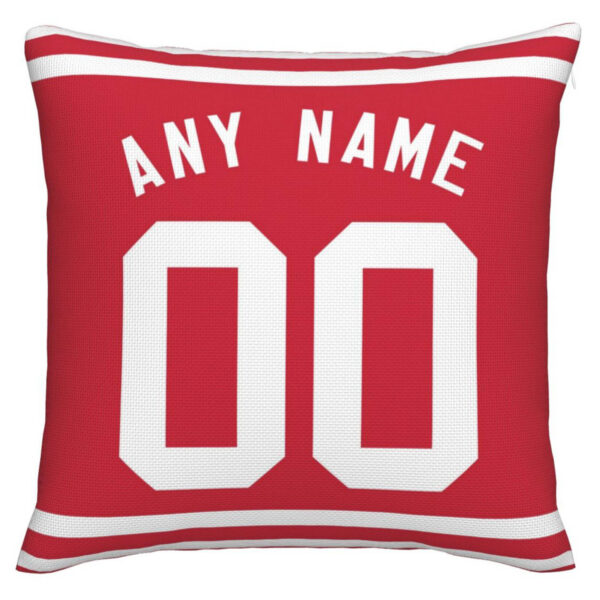 Custom SF.49ers Pillow Decorative Throw Pillow Case - Print Personalized Football Team Fans Name & Number Birthday Gift Football Pillows - Image 2