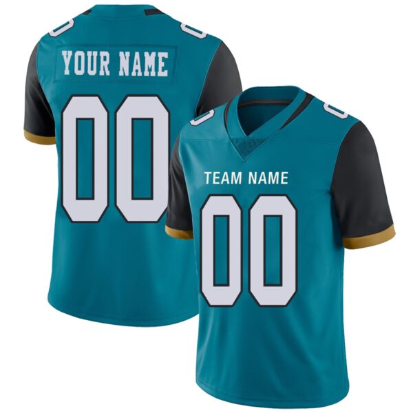 Custom J.Jaguars Football Jerseys Team Player or Personalized Design Your Own Name for Men's Women's Youth Jerseys Teal - Image 4