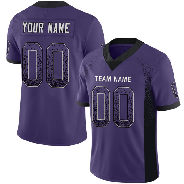 Custom B.Raven Men's American Purple Fashion Vapor Limited Stitched Football Jersey