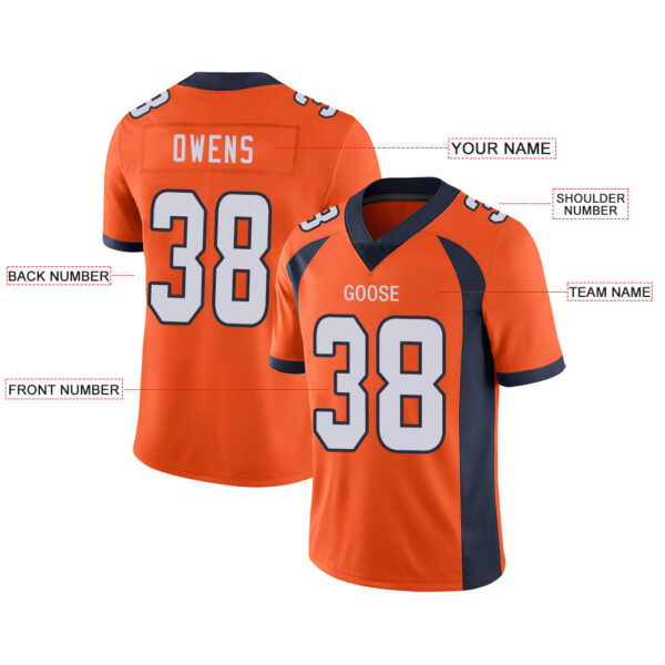 Custom D.Broncos Stitched American Football Jerseys Personalize Birthday Gifts Orange Jersey - Image 2