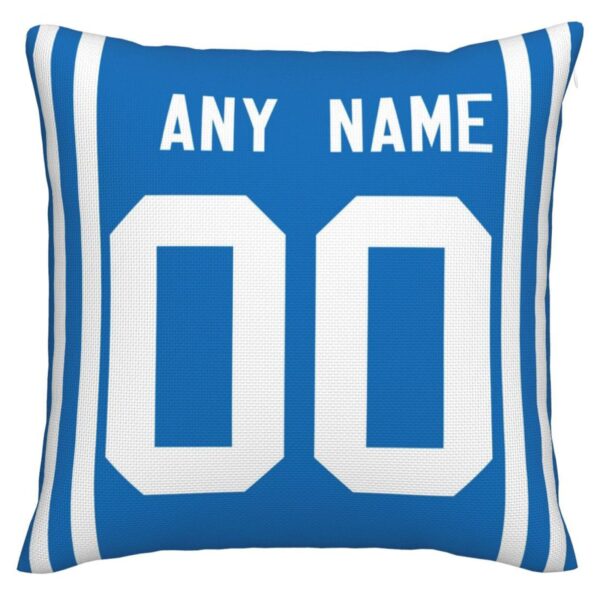 Custom IN.Colts Pillow Decorative Throw Pillow Case - Print Personalized Football Team Fans Name & Number Birthday Gift Football Pillows - Image 2