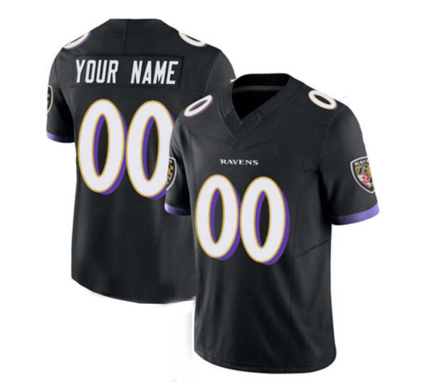 Custom B.Raven 2024 Black Vapor F.U.S.E. Limited Jersey American Football Stitched Jerseys
