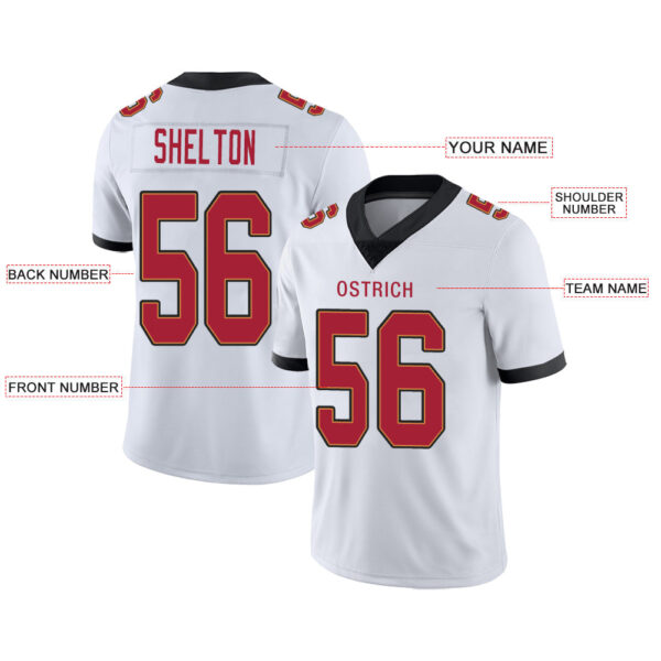 Custom TB.Buccaneers Stitched American Football Jerseys Personalize Birthday Gifts White Jersey - Image 2