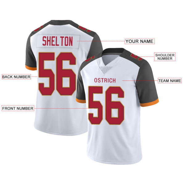 Custom TB.Buccaneers Stitched American Football Jerseys Personalize Birthday Gifts White Jersey - Image 2