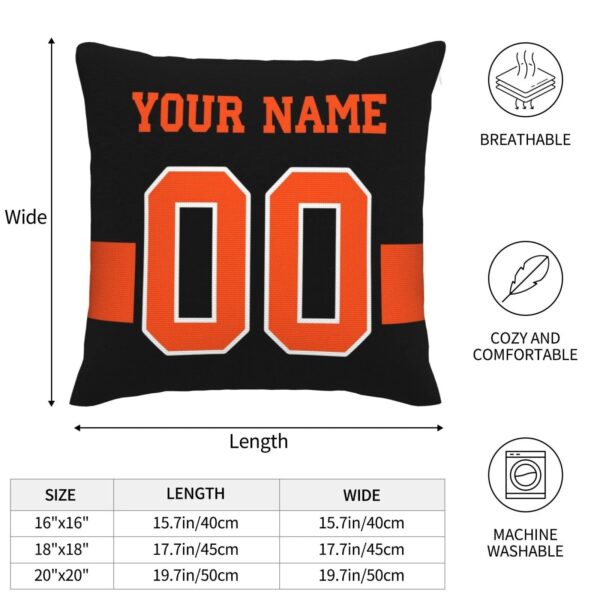 Custom C.Bengals Pillow Decorative Throw Pillow Case - Print Personalized Football Team Fans Name & Number Birthday Gift Football Pillows - Image 8