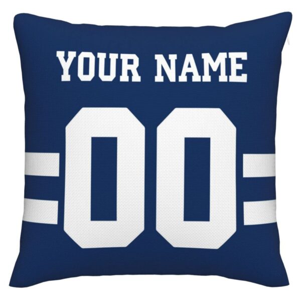 Custom IN.Colts Pillow Decorative Throw Pillow Case - Print Personalized Football Team Fans Name & Number Birthday Gift Football Pillows