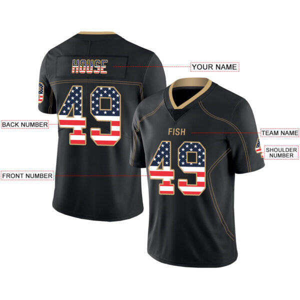 Custom NY.Giants Stitched American Football Jerseys Personalize Birthday Gifts Black Jersey - Image 2