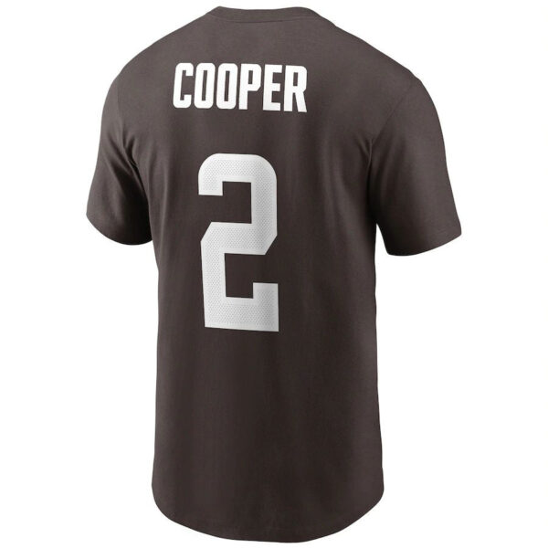 C.Browns #2 Amari Cooper  Brown Player Name & Number T-Shirt Stitched American Football Jerseys