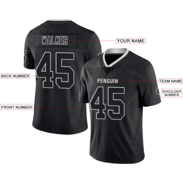 Custom LV.Raiders Stitched American Football Jerseys Personalize Birthday Gifts Black Jersey - Image 2