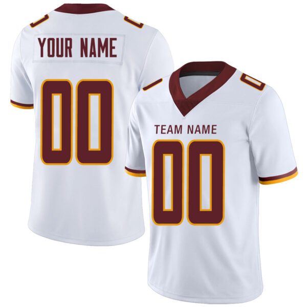 Custom W.Football Team Stitched American Football Jerseys Personalize Birthday Gifts White Jersey - Image 2