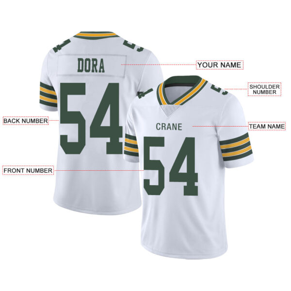 Custom GB.Packers Stitched American Football Jerseys Personalize Birthday Gifts White Jersey - Image 2