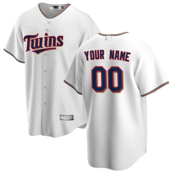 Baseball Jerseys Custom Minnesota Twins White Home Replica Custom Jersey