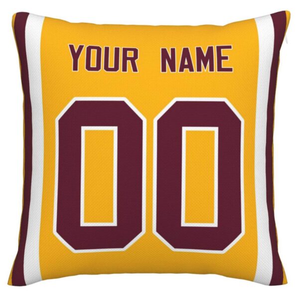 Custom W.Football Team Pillow Decorative Throw Pillow Case - Print Personalized Football Team Fans Name & Number Birthday Gift Football Pillows - Image 2