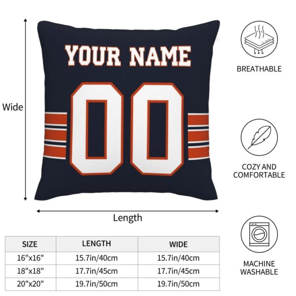 Custom C.Bears Pillow Decorative Throw Pillow Case - Print Personalized Football Team Fans Name & Number Birthday Gift Football Pillows - Image 8