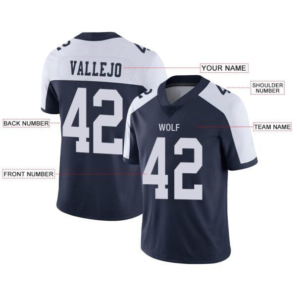 Custom D.Cowboys American Men's Youth And Women Stitched Navy Football Jerseys Personalize Birthday Gifts Jerseys - Image 2