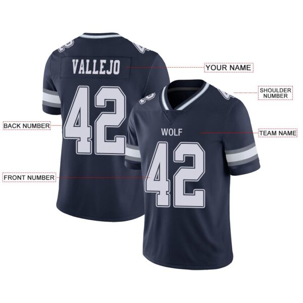 Custom D.Cowboys American Men's Youth And Women Stitched Navy Football Jerseys Personalize Birthday Gifts Jerseys - Image 2