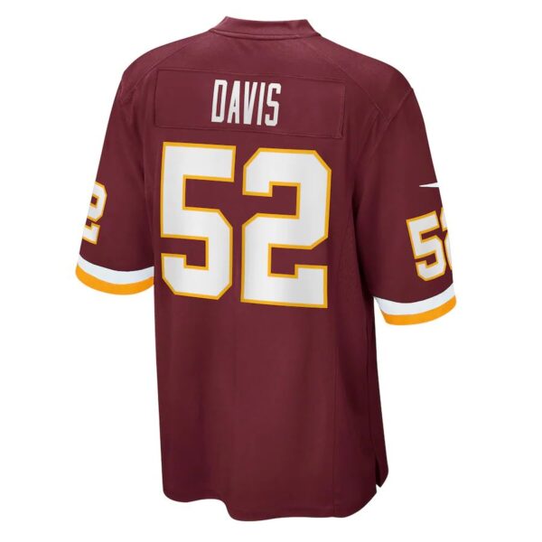 W.Football Team #52 Jamin Davis Burgundy Game Jersey Stitched American Football Jerseys