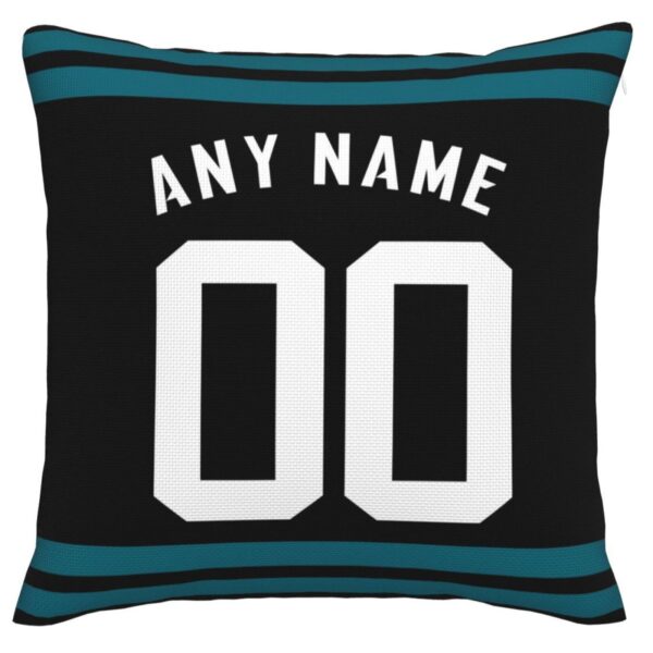 Custom J.Jaguars Pillow Decorative Throw Pillow Case - Print Personalized Football Team Fans Name & Number Birthday Gift Football Pillows - Image 3