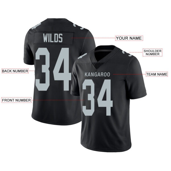 Custom LV.Raiders Stitched American Football Jerseys Personalize Birthday Gifts Black Jersey - Image 2