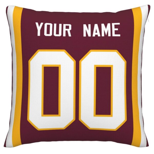 Custom W.Football Team Pillow Decorative Throw Pillow Case - Print Personalized Football Team Fans Name & Number Birthday Gift Football Pillows - Image 3