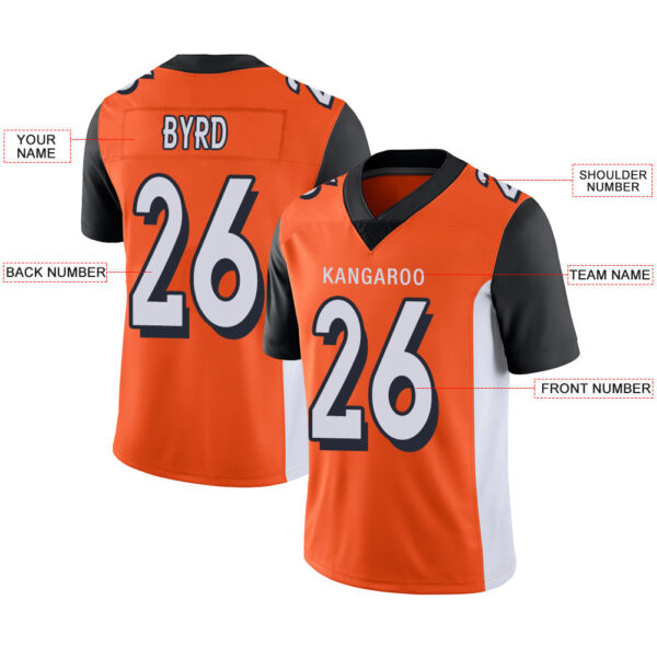 Custom C.Bengal Stitched American Football Jerseys Personalize Birthday Gifts Orange Jersey - Image 2