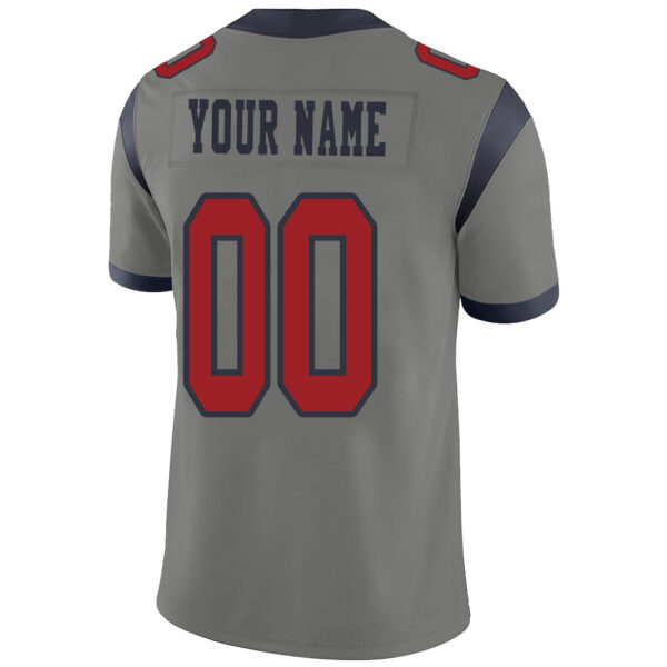 Custom H.Texans Stitched American Football Jerseys Personalize Birthday Gifts Grey Jersey - Image 3