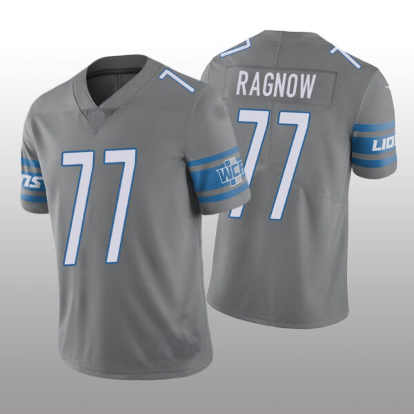 D.Lions #77 Frank Ragnow Vapor Limited Steel Jersey Stitched American Football Jerseys