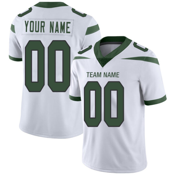 Custom NY.Jets Stitched American Football Jerseys Personalize Birthday Gifts White Jersey - Image 4