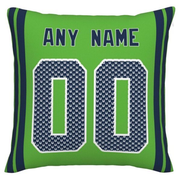 Custom S.Seahawks Pillow Decorative Throw Pillow Case - Print Personalized Football Team Fans Name & Number Birthday Gift Football Pillows - Image 4